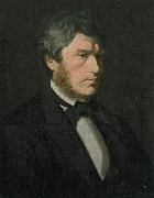 Painting of Norwegian writer Carl Fredrik Diriks. Knud Bergslien
